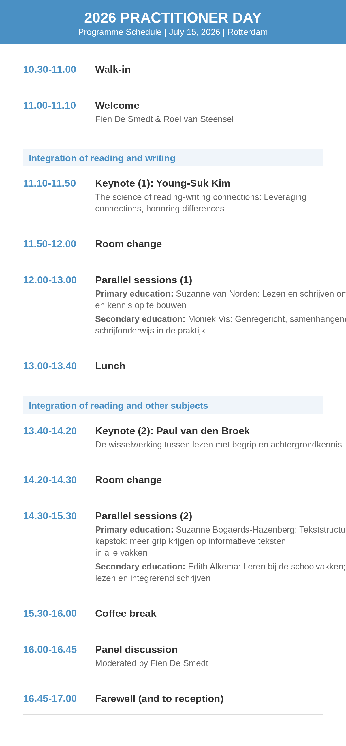 Final program practitioner day